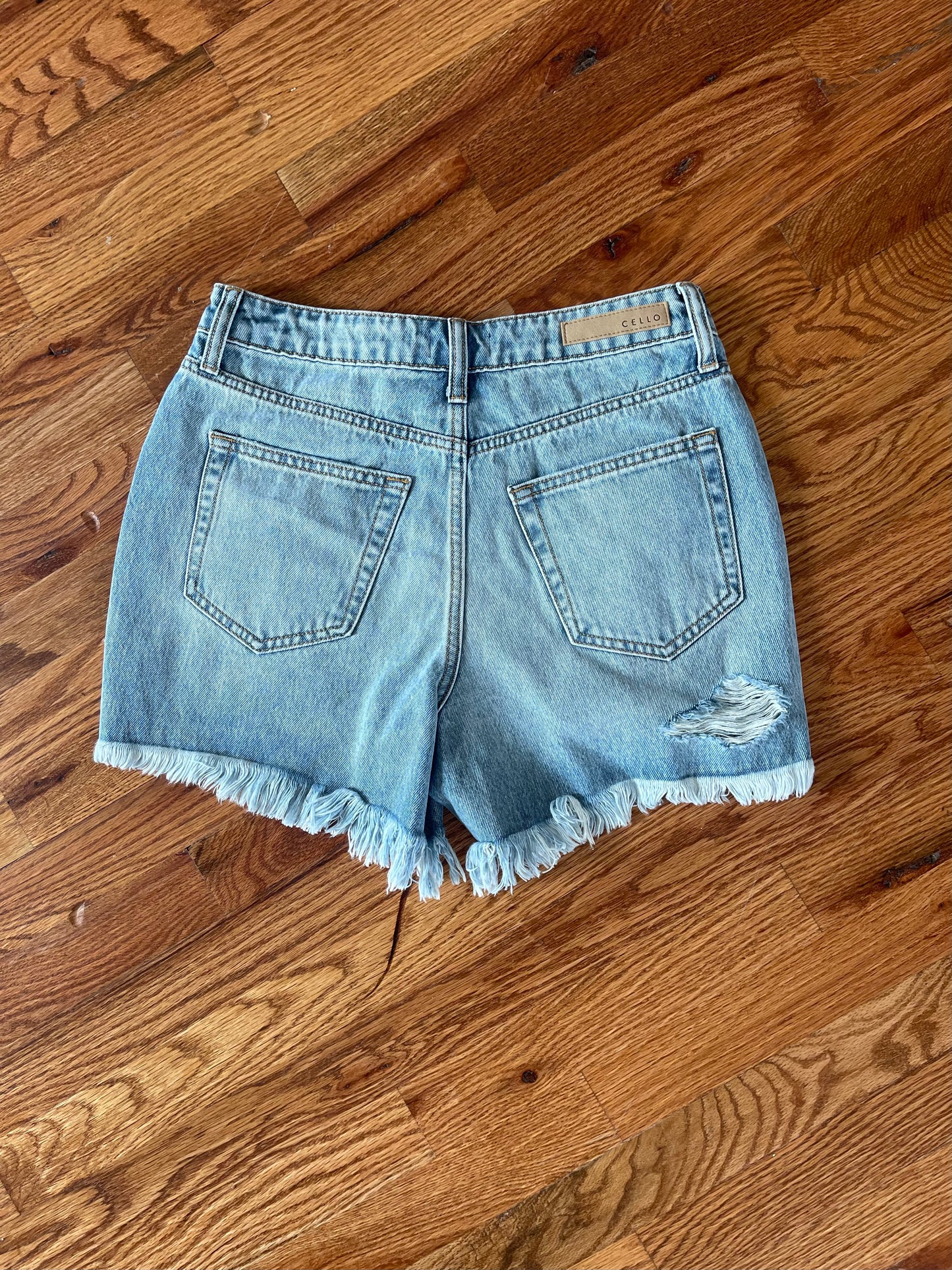 Distressed Denim Shorts