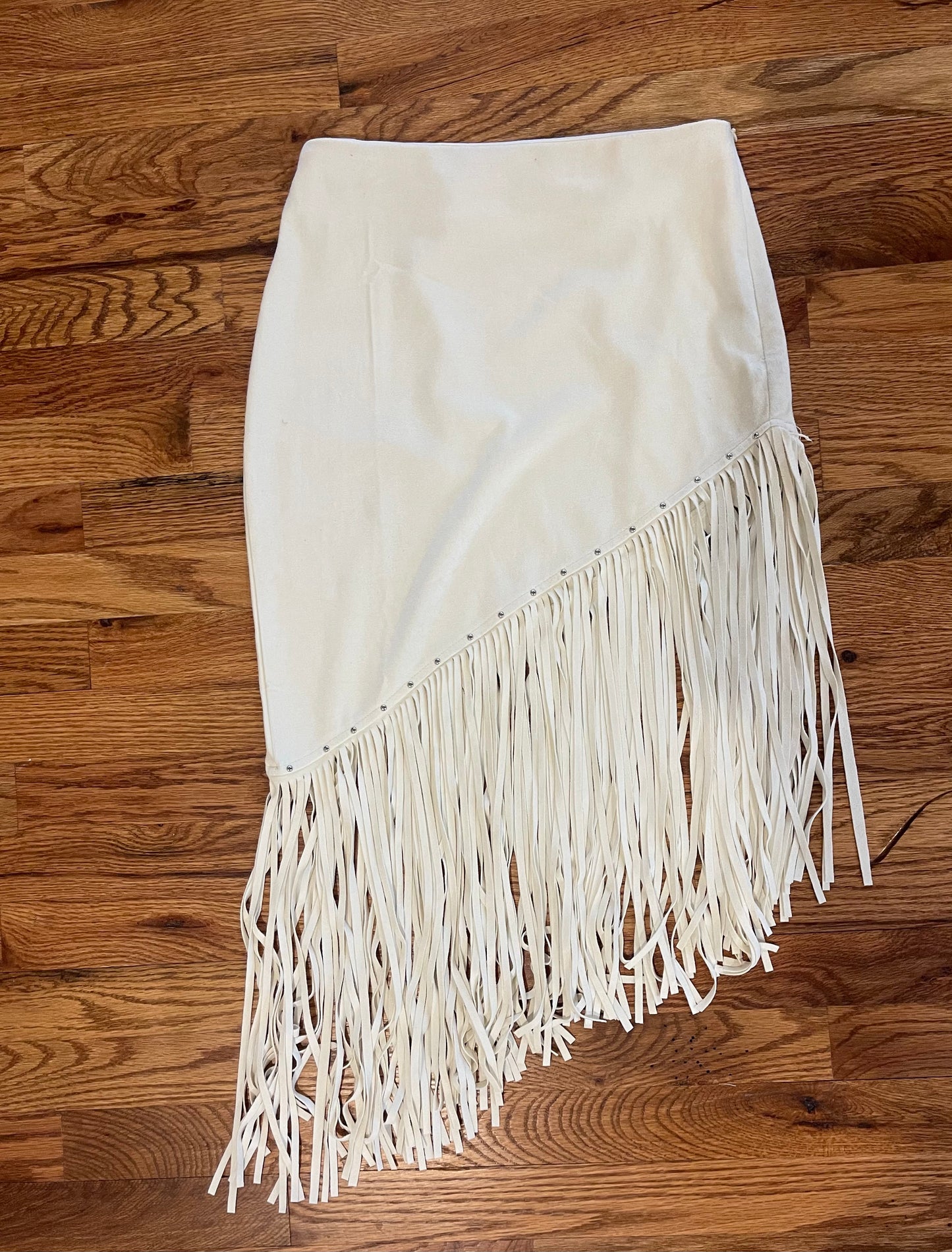 Suede Fringe Skirt