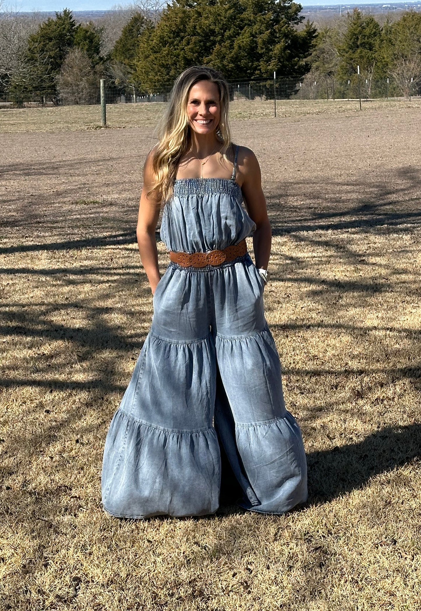 Denim Romper