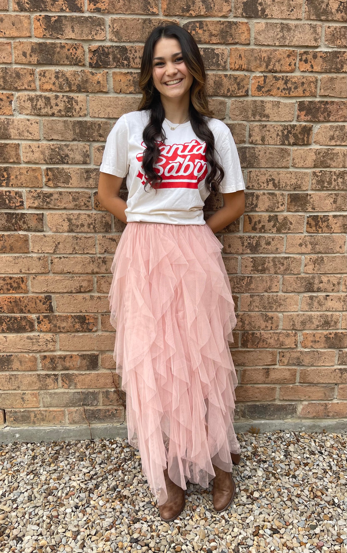 Ruffle Skirt- Pink