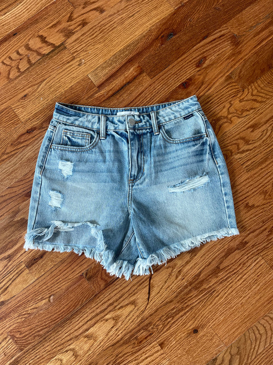 Distressed Denim Shorts
