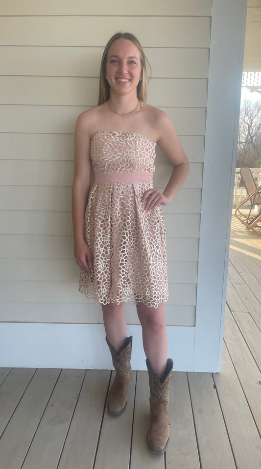 Pink Eyelet Dress