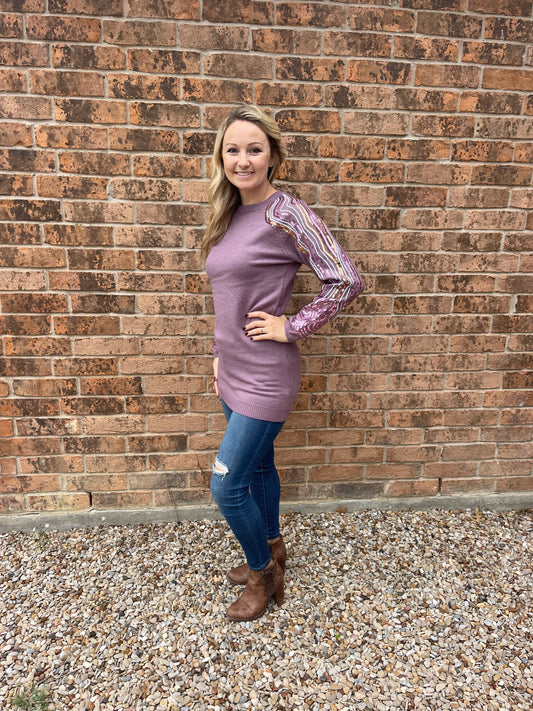 Purple Sweater Dress