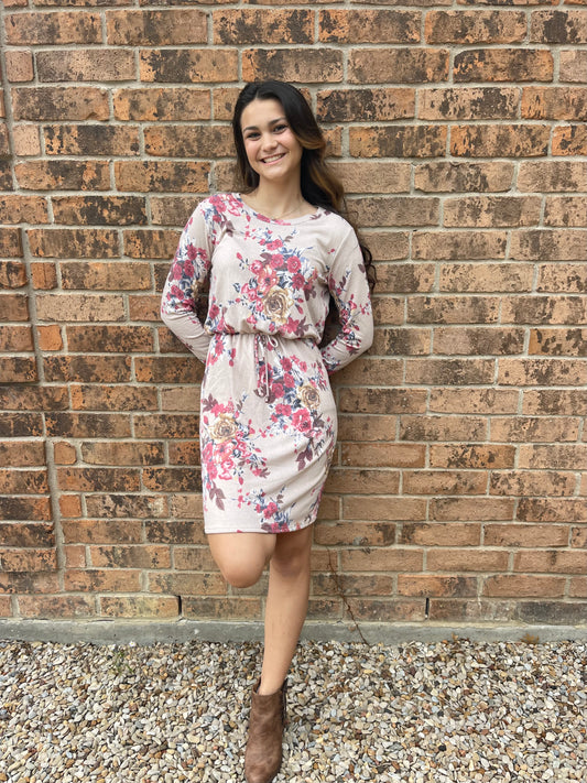 Long sleeve floral dress